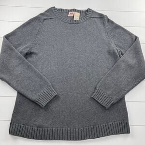 Faded Glory Vintage Gray cotton Knot men’s Crew Neck sweater Size Large